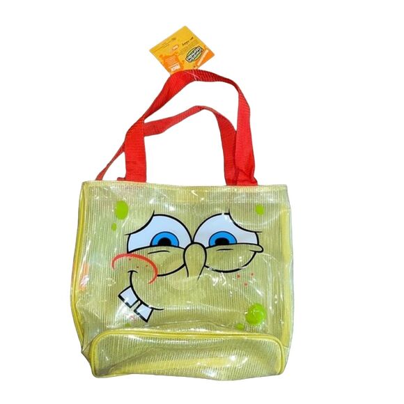 Nickelodeon Vintage 2005 SpongeBob SquarePants Vinyl Beach Bag Tote Old Stock - Picture 1 of 12